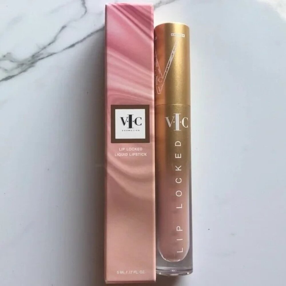 VIC Cosmetics Lip Locked Liquid Lipstick Exposed .17 Fl. Oz. New in Box Matte